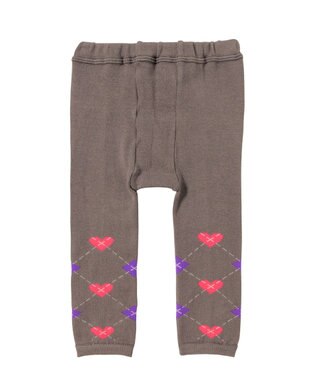 MIKI HOUSE HOT BISCUITS 【80-120cm】 ハートアーガイル レギンス グレー