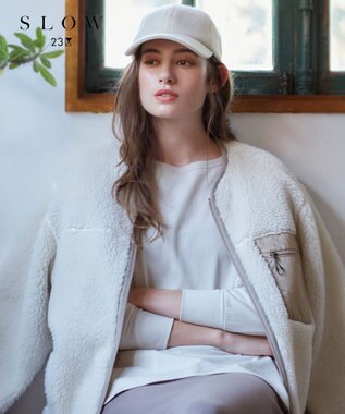 23区 【SLOW】コンパクトシングルジャージー ポンチョ風 Tシャツ フロスト系