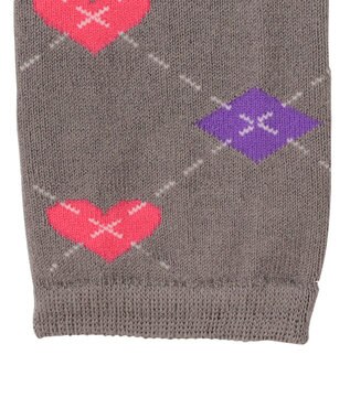 MIKI HOUSE HOT BISCUITS 【80-120cm】 ハートアーガイル レギンス グレー