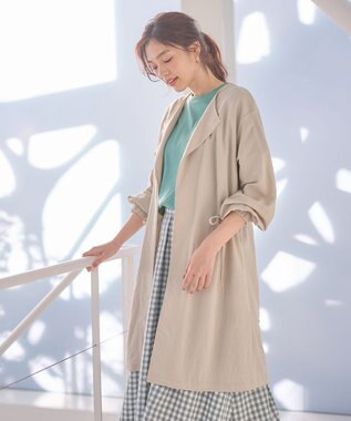 ANY 【洗濯機可/UVケア/接触冷感】ドロストピケカーディガン オフベージュ