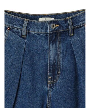 earth music&ecology タックワイドデニムパンツ Medium Indigo