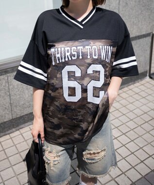 WEGO ナンバリングメッシュビッグT 柄1