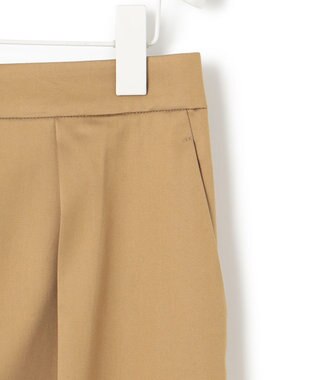 ICB 【洗える】リヨセルサテンストレッチ ワイドストレートパンツ チノ系