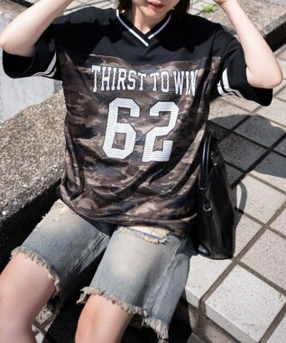 WEGO ナンバリングメッシュビッグT 柄1