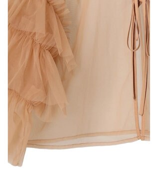 Green Parks ・ＥＬＥＮＣＡＲＥ　ＤＵＥ　２ｗａｙチュールブラウス Beige