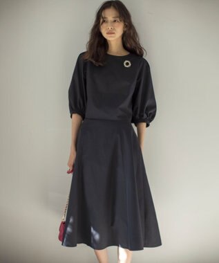 組曲 L クロップドフレア セットアップ ネイビー系