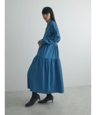 Green Parks armonia. ジャガードシャツワンピース Blue