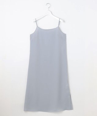 自由区 【Exclusive】シャイニーサテン ドレス チャコール