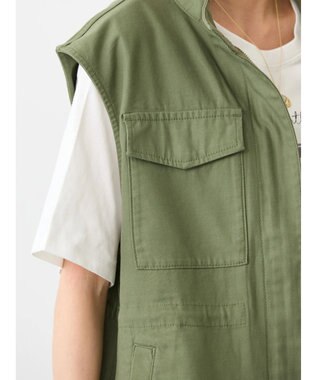 AMERICAN HOLIC ミリタリーアウトポケットベスト Khaki