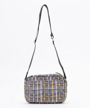 Y'SACCS ドローイングチェック ショルダーバッグ グレー