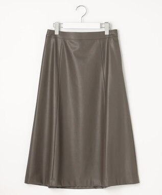 J.PRESS LADIES 【WEB限定・洗える】BARTOLOZZI ポリエステルレザーII スカート ブラウン系