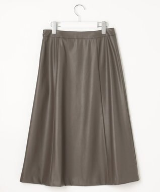 J.PRESS LADIES 【WEB限定・洗える】BARTOLOZZI ポリエステルレザーII スカート ブラウン系