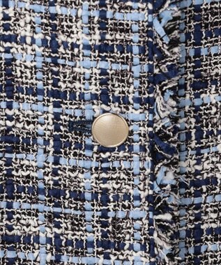 J.PRESS LADIES L ファニーツイード ジャケット ネイビー系