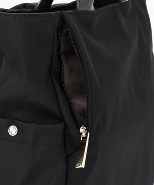 LA BAGAGERIE ツイルナイロン×エナメル リュックサック ブラック