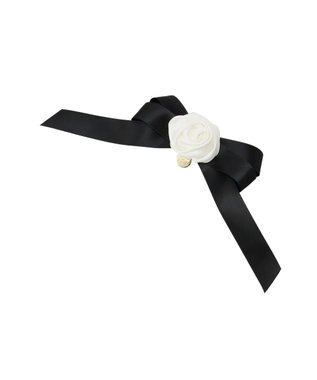 Maison de FLEUR イースターローズリボンバレッタ Black