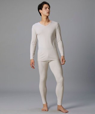 WACOAL MEN WACOAL MEN あったかインナー Vネック 8分袖 綿100％ 保温性 やわらかさが続く 静電気が起こりにくい 毛玉になりにくい 後裾長め設計 インナー WL6103 /ワコールメン グレー