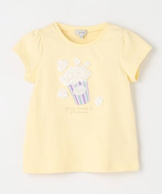 ANY KIDS モシャモシャモチーフ Ｔシャツ イエロー×ポップコーン