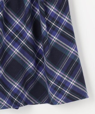 ANY KIDS チェック柄 スカパン ブルー系