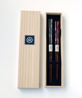 たち吉 【たち吉】やくも　夫婦箸（桐箱入）〈2膳〉 ホワイト系その他