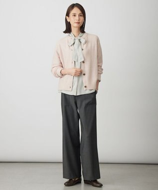 J.PRESS LADIES S サイロチェック ストライプ ブラウス アイボリー×ブルー×スレート系