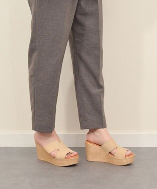 INTER-CHAUSSURES 【Oh my Sandals】クッションインソール厚底ミュールサンダル ベージュスウェード