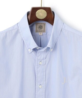 J.PRESS MEN 【WEB限定】ポプリンヘアラインJ刺繍シャツ/B.D サックスブルー系1