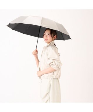 MOONBAT 【遮光100％/超軽量/耐久性】マジで軽い傘 晴雨兼用 折りたたみ日傘 マジカルテックプロテクション Tough 12 rib 55cm シルバー