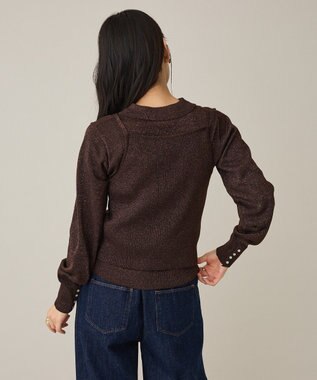 CRAFT STANDARD BOUTIQUE ポロ衿アンサンブルニット Brown