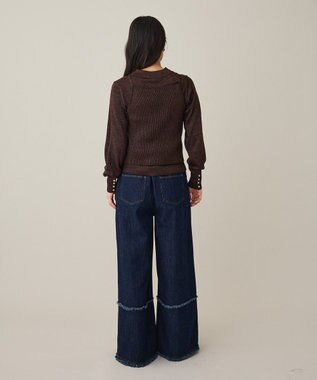 CRAFT STANDARD BOUTIQUE ポロ衿アンサンブルニット Brown