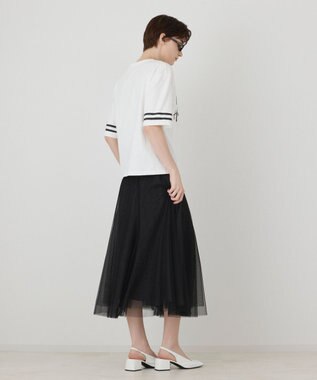 GRACE CONTINENTAL カレッジロゴプリントTシャツ ホワイト