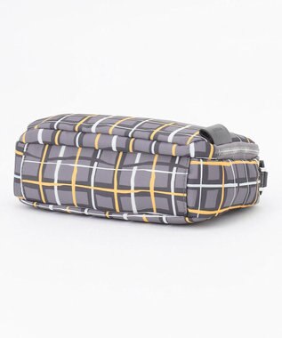 Y'SACCS ドローイングチェック ショルダーバッグ グレー