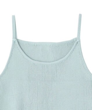 CRAFT STANDARD BOUTIQUE ポロ衿アンサンブルニット Blue Gray