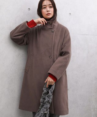 Green Parks スタンドロングコート Mocha