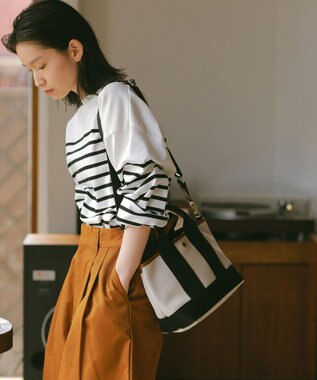 TOPKAPI 【Breath TOPKAPI】スコッチグレイン ネオレザー ミニ トート バッグ ショルダー付き S クリーム