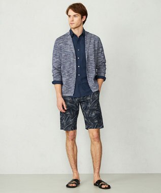 JOSEPH ABBOUD 【オーガニックコットン】リヨセルリネン シャツ ネイビー系