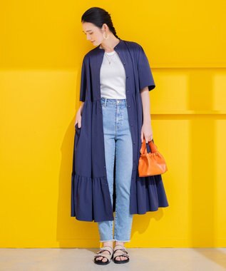 組曲 【洗える・アンサンブル対応】MINAノースリーブ ニット アイボリー系