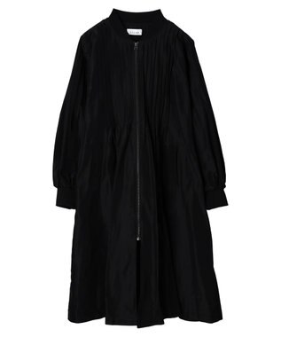 Green Parks ■ＥＳＣＡＲ　ピンタックミリタリーロングコート Black