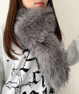 WEGO ボリュームファータッチマフラー グレー