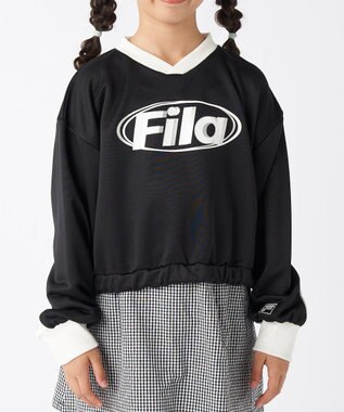 OP／FILA 【FILA】ショート丈スウェット/キッズ ブラック