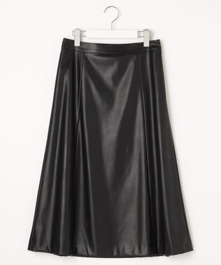 J.PRESS LADIES 【WEB限定・洗える】BARTOLOZZI ポリエステルレザーII スカート ブラック系