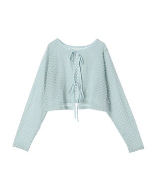 Green Parks ・ＥＬＥＮＣＡＲＥ　ＤＵＥ　２ｗａｙメッシュカーディガン Mint