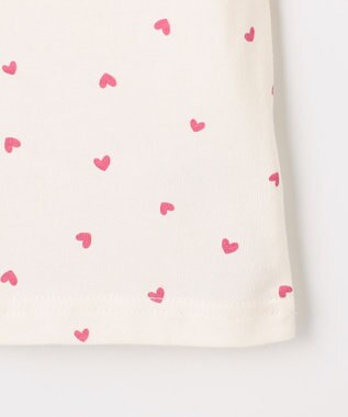 ANY KIDS 【一部店舗/WEB限定】【綿100%】プリント 長袖Tシャツ エクリュ×ハート