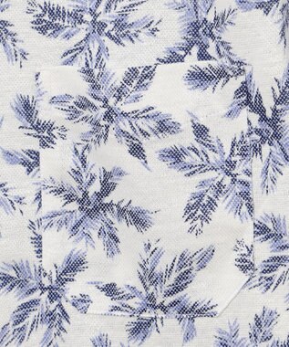 JOSEPH ABBOUD 【吸水速乾/ストレッチ/ノルマンディーリネン】リネンハニカム プリントジャージー シャツ ライラック系6