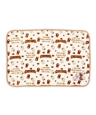 PET PARADISE リサとガスパール ブランケット 《カフェ柄》 ホワイト×ブラウン