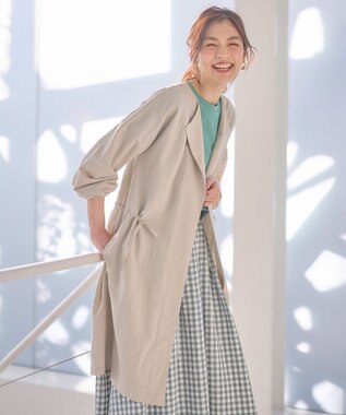 ANY 【洗濯機可/UVケア/接触冷感】ドロストピケカーディガン オフベージュ