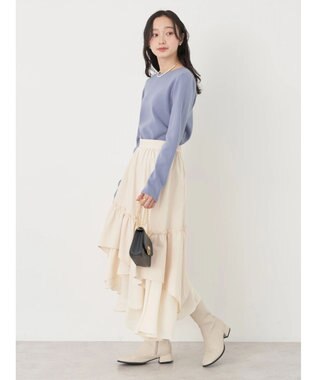 earth music&ecology イレヘムティアードスカート Ivory