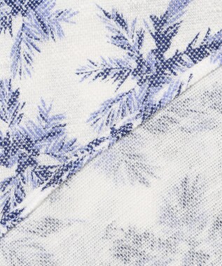 JOSEPH ABBOUD 【吸水速乾/ストレッチ/ノルマンディーリネン】リネンハニカム プリントジャージー シャツ ライラック系6