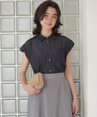 組曲 S ギャザーライトデシン ブラウス