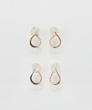 Phoebe 【K10】ウォーターパールドロップイヤリング　ローズゴールド ローズゴールド