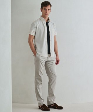 GOTAIRIKU チノ以上スラックス未満のドレス感【接触冷感/吸水速乾/ストレッチ】クールモーション コットンパンツ ベージュ系